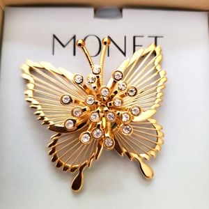Monet Butterfly Brooch